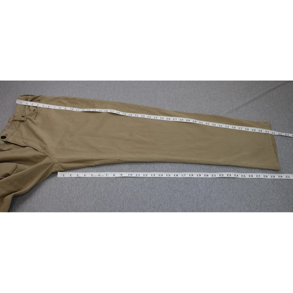 34 Heritage Pants Mens 40 X 30 Beige Denim Stretch Pockets Straight Leg